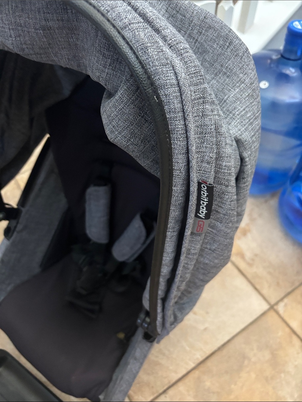 Orbit Grey and Black toddler Stroller Seat with Canopy - Picture 3 of 5